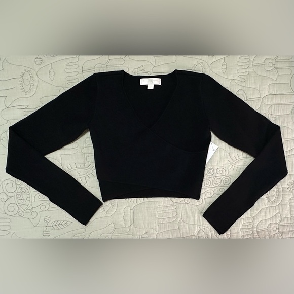 NWT Spiritual Gangster Hadley Wrap Crop S Black - Picture 4 of 11